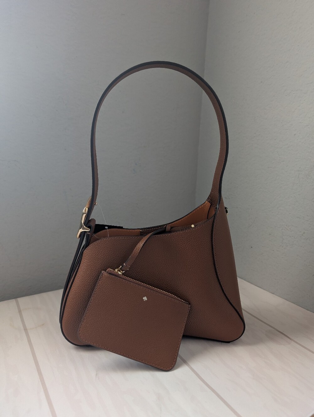 NWT Kate Spade KO415 454 Sculpted Shoulder Bag In Warm Gingerbread